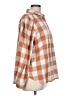 Ann Taylor LOFT Checkered-gingham Brown Orange Long Sleeve Button-Down Shirt Size XXL - photo 4