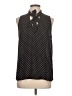 Eclair 100% Polyester Polka Dots Black Sleeveless Blouse Size L - photo 1