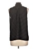 Eclair 100% Polyester Polka Dots Black Sleeveless Blouse Size L - photo 2