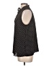Eclair 100% Polyester Polka Dots Black Sleeveless Blouse Size L - photo 5