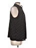 Eclair 100% Polyester Polka Dots Black Sleeveless Blouse Size L - photo 4
