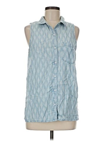 Banana Republic Factory Store Sleeveless Button-Down Shirt (view 1)