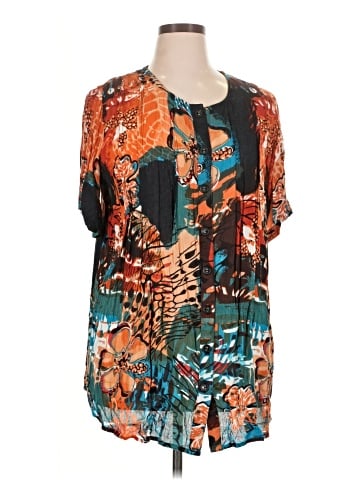 Roaman's Short Sleeve Blouse (view 1)