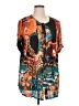 Roaman's Orange Short Sleeve Blouse Size 14 - photo 1