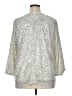 JM Collection Metallic Silver 3/4 Sleeve Blouse Size 1X - photo 2