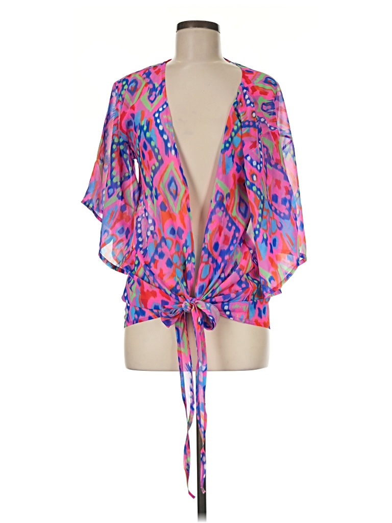 Pre-owned Venus Kimono In Pink