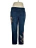 Chico's Floral Blue Jeans Size XL (3) - photo 1