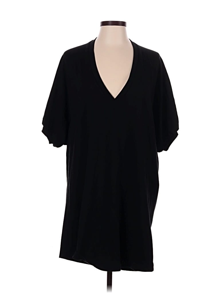 Pre-owned Zara 3/4 Sleeve T-shirt In Black