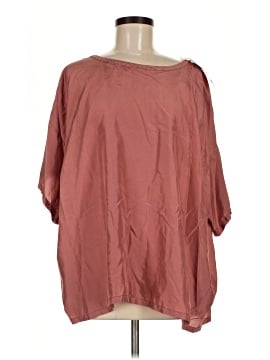 Voyage by Marina Rinaldi 3/4 Sleeve Silk Top (view 1)