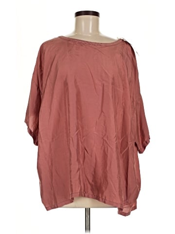Voyage by Marina Rinaldi 3/4 Sleeve Silk Top (view 1)