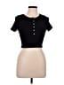 Princess Polly Black Short Sleeve Top Size 8 - photo 1