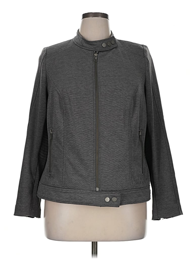 Pre-owned Assorted Brands Track Jacket In Gray