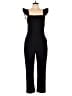 Adelyn Rae Solid Black Jumpsuit Size L - photo 1