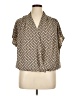 Shein 100% Polyester Tan Short Sleeve Polo Size XL - photo 1