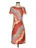 BCBGMAXAZRIA 100% Polyester Print Orange Casual Dress Size S - photo 1