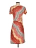 BCBGMAXAZRIA 100% Polyester Print Orange Casual Dress Size S - photo 2