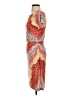 BCBGMAXAZRIA 100% Polyester Print Orange Casual Dress Size S - photo 5
