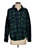 By Together Plaid Green Long Sleeve Button-Down Shirt Size S - photo 1
