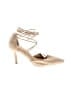 Allegra K Metallic Gold Heels Size 8 - photo 1