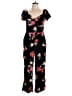 Old Navy 100% Rayon Floral Black Jumpsuit Size L - photo 1