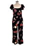 Old Navy 100% Rayon Floral Black Jumpsuit Size L - photo 2