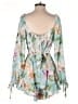 Garota 100% Polyester Floral Blue Romper Size M - photo 2