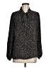 DKNY 100% Polyester Animal Print Black 3/4 Sleeve Blouse Size M - photo 1