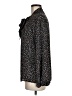 DKNY 100% Polyester Animal Print Black 3/4 Sleeve Blouse Size M - photo 5