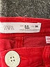 Zara Red Denim Shorts Size 2 - 3 - photo 3