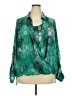 Investments 100% Polyester Green 3/4 Sleeve Blouse Size 2X - photo 1