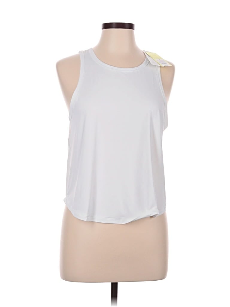 Pre-owned All In Motion Tank Top White Halter Neckline Tops