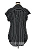 Evri 100% Rayon Stripes Black Short Sleeve Blouse Size 0X - photo 2