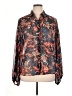Express 100% Polyester Paisley Blue Long Sleeve Blouse Size XL - photo 1