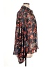 Express 100% Polyester Paisley Blue Long Sleeve Blouse Size XL - photo 4