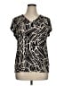 Chico's Black Short Sleeve Blouse Size XL (3) - photo 1