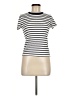 Old Navy Stripes Ivory Short Sleeve Turtleneck Size M - photo 1