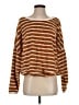 Free People 100% Polyester Stripes Brown Pullover Sweater Size S - photo 1