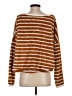 Free People 100% Polyester Stripes Brown Pullover Sweater Size S - photo 2