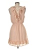 Monteau 100% Polyester Solid Tan Cocktail Dress Size M - photo 2