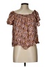 Willow & Root 100% Rayon Brown Short Sleeve Blouse Size L - photo 1