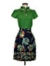 Tabitha 100% Polyester Tropical Green Casual Dress Size 0 - photo 1
