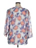 Chico's 100% Polyester Blue 3/4 Sleeve Blouse Size XL (3) - photo 2