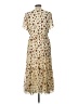1.State 100% Polyester Floral Ivory Casual Dress Size L - photo 2