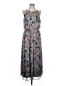 Tacera 100% Polyester Paisley Blue Casual Dress Size L (petite) - photo 1