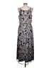 Tacera 100% Polyester Paisley Blue Casual Dress Size L (petite) - photo 2