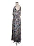 Tacera 100% Polyester Paisley Blue Casual Dress Size L (petite) - photo 5