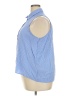 rue21 100% Rayon Blue Sleeveless Button-Down Shirt Size 2X - photo 5