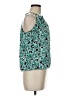Ann Taylor LOFT Outlet 100% Polyester Teal Sleeveless Blouse Size Med Petite - photo 4