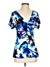 Express Blue Short Sleeve Blouse Size S - photo 1