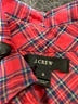 J.Crew 100% Cotton Plaid Red Long Sleeve Button-Down Shirt Size 2 - photo 7